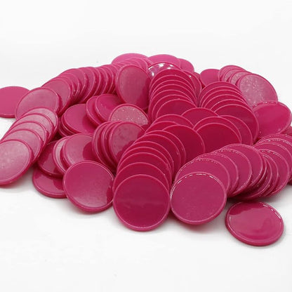 Set of 100 Opaque Plastic Learning Counters Mini Poker Chips Game Tokens by HAKITAROOM