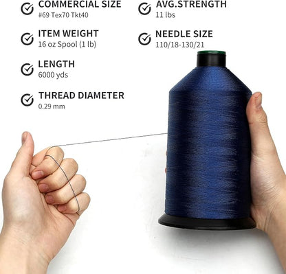 Extra Strong Bonded Nylon Thread #69 Tex70 – 16 OZ, Versatile Stitching Solution - Image 3