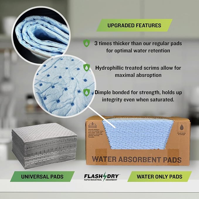 FlashDry Water Absorbent Pads 50 per Box, 17.5"x13.5" - Image 3