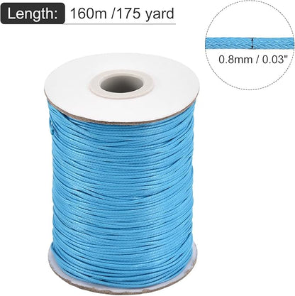 MECCANIXITY Waxed Cord 0.8mm Waxed Polyester Cord 175 Yard Wax String - Image 2