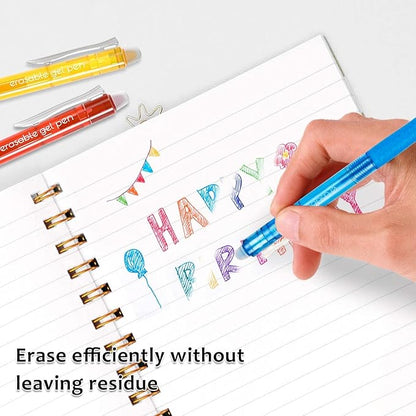 Erasable Gel Pens, 15 Colors Retractable Fine Point Erasable Pens Clicker - Image 4