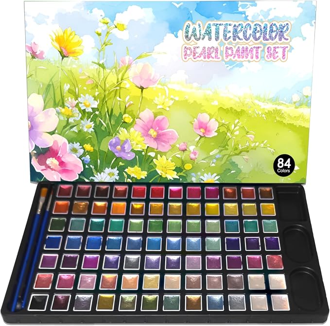 2ml Large Capacity Metallic Watercolor Paint Set, 36/60/84 Color by YZYBFUQ