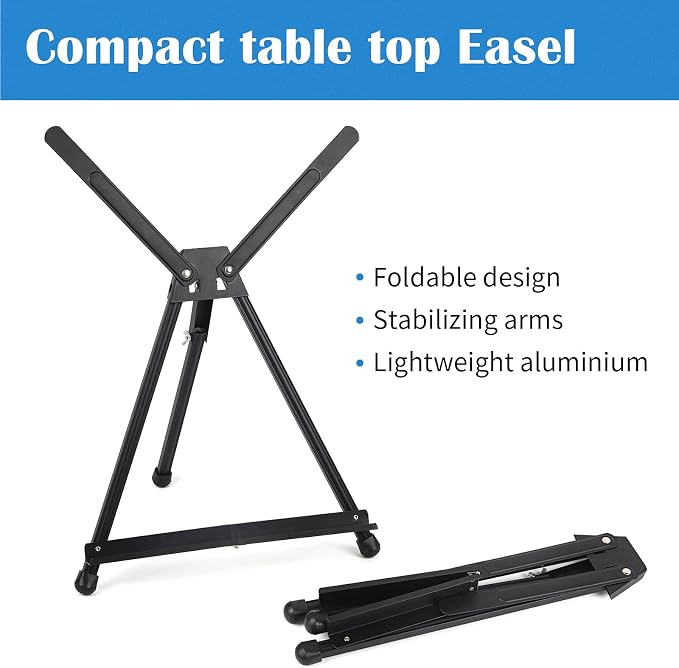 Falling in Art Aluminum 15" to 21" Tabletop Easel Display, Holds Canvas - Image 5