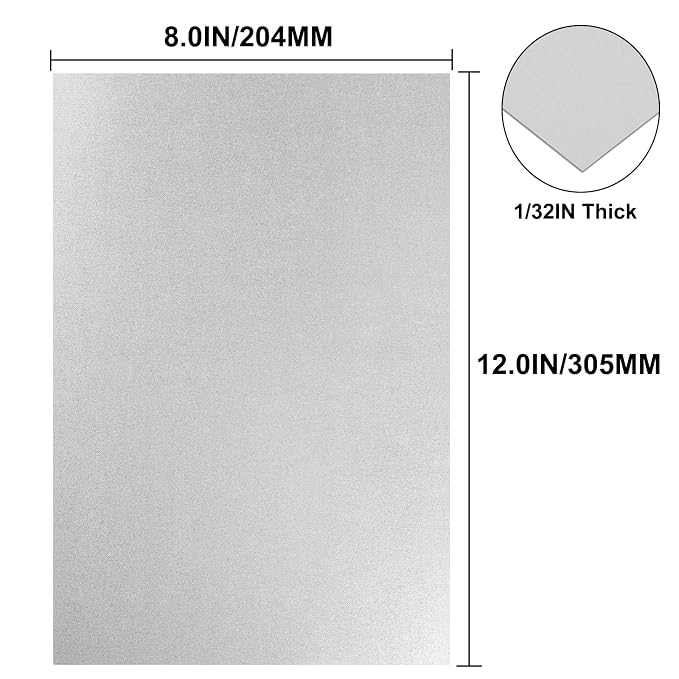Galvanized Metal Sheet 8" x 12" x 1/32" Inch Galvanized Steel Sheet Plates - Image 3