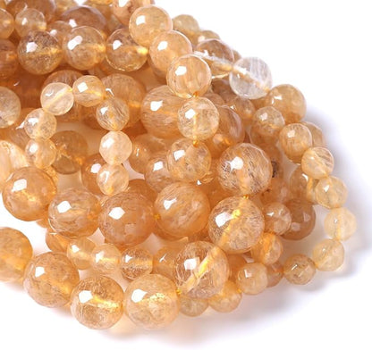 60pcs 6mm Natural Faceted Tea Watermenlon Jade Stone Beads by NaturalStoneBeads