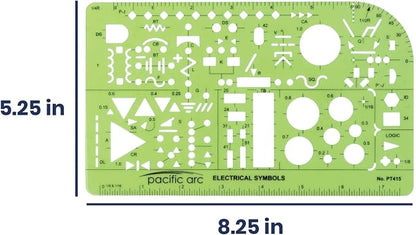 Pacific Arc Template: Electrical Symbols, 135 Openings 5.25" x 8.25" - Image 2