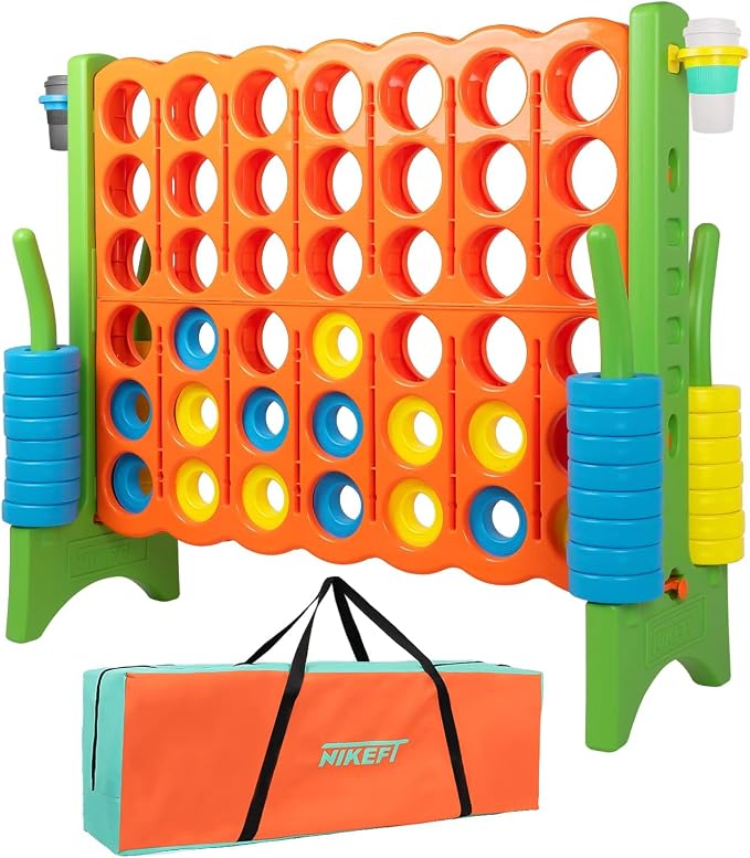 Oversized 4 in a Row Connect Game+Waterproof Carry Bag, Included-4 ft X 3.5 ft by N1keft