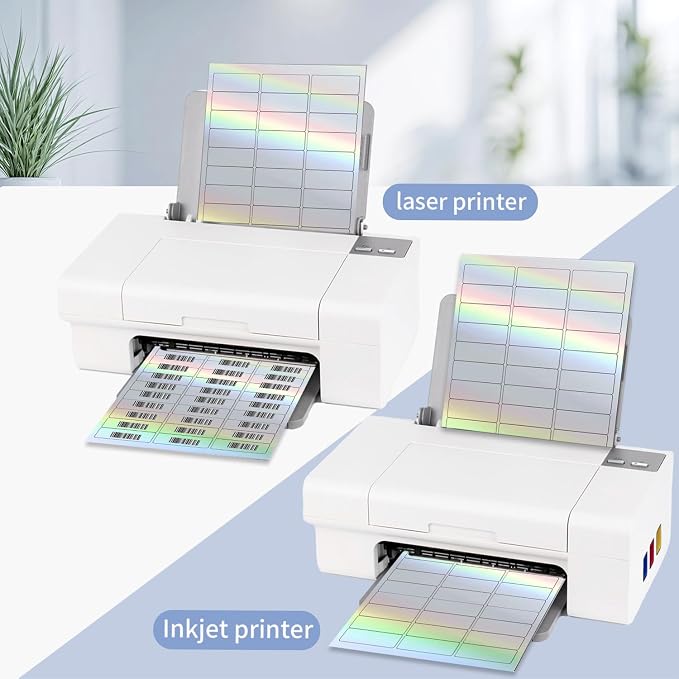 STARLIBOO 1" x 2-5/8" Address Labels- Holographic Color Stickers - Image 3