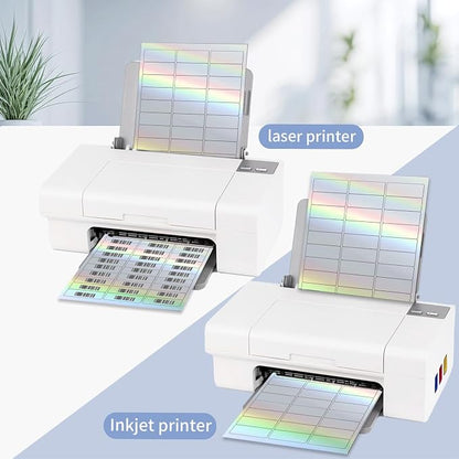 STARLIBOO 1" x 2-5/8" Address Labels- Holographic Color Stickers - Image 3