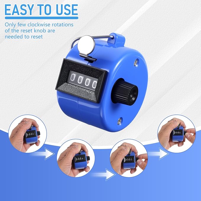 12 Pcs Handheld Tally Counter Digital, 4 Digit Number Hand Clicker Counter - Image 4