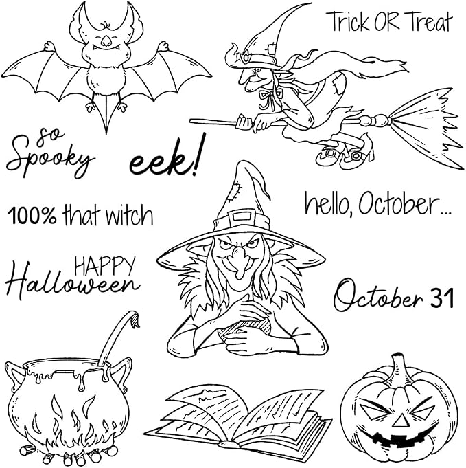 Halloween Clear Silicone stampReusable Stamp - Image 5