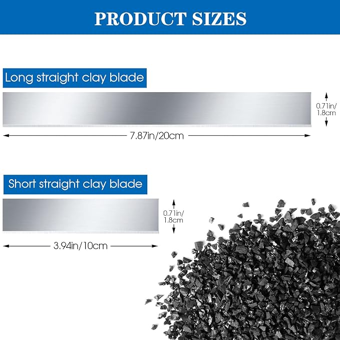 Flexible Polymer Clay Cutters 8 Inch 4 Inch Carbon Steel Blade Polymer Clay - Image 2