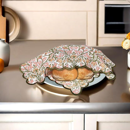 Ridhi Sassy Salmon Pink Hand Block Print Napkins 18" x 18" Set of 4 Reusable - Image 8
