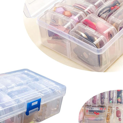 13 Pieces Small Plastic Craft 0rganizers and Storage, Transparent Box - Image 3