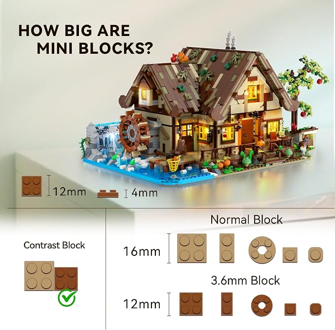 Wood Cabin Mini Building Set - Image 3