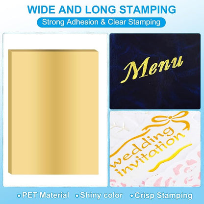 PATIKIL 11.7x8.3" Hot Stamping Foil Paper Sheet, 20 Sheets A4 Heat Transfer Hot - Image 3