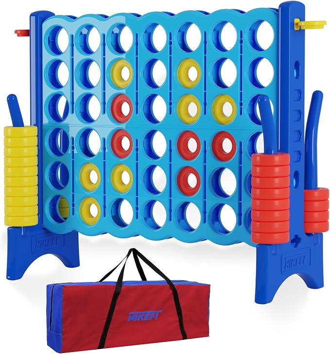 Oversized 4 in a Row Connect Game+Waterproof Carry Bag, Included-4 ft X 3.5 ft by N1keft