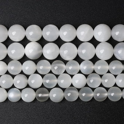 45pcs 8mm Natural White Moonstone Beads AAA Gemstone Round Loose Beads by NaturalStoneBeads