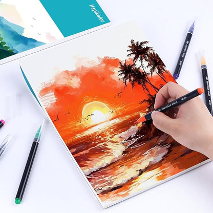 Hapikalor Watercolor Paper Pad, 140lb/300gsm Artist Painting Drawing Paper Book - Image 6