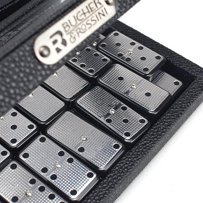 Bucher&Rossini Metal Surface Dominoes Set Double 6 - Image 4
