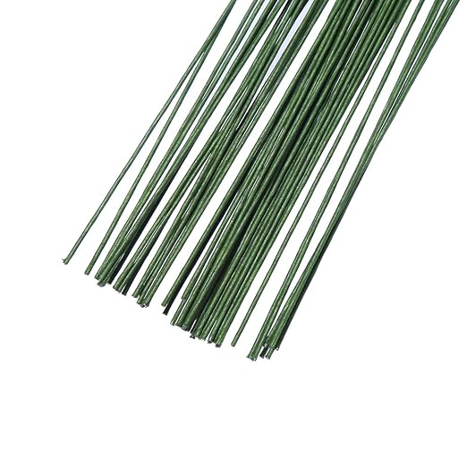 Decora 20 Gauge Dark Green Floral Wire 16 inch, 50/Package - Image 2