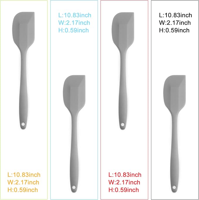 Silicone Spatula 4-piece Set, Heat-Resistant Non-stick Rubber Spatulas - Image 3