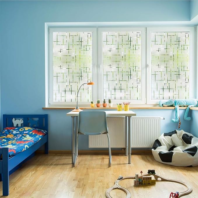 Finnez Frosted Window Film Non-Adhesive, Frosting Privacy Film - Image 3