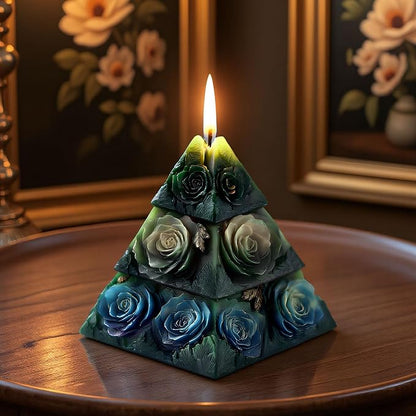 Rose Pyramid Scented Candle Silicone Mold Pillar Silicone Mold Resin Casting - Image 3