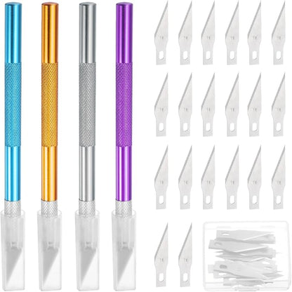 MECCANIXITY 4 Pcs Exacto Knife, Craft Hobby Knife by MECCANIXITY