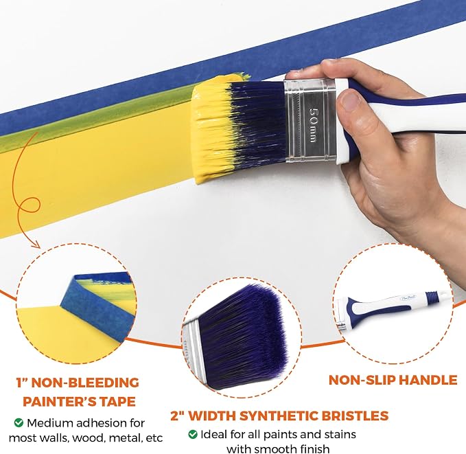 20pcs Small Paint Roller Kit, 4“ 2” Mini Roller Paint Brush - Image 4