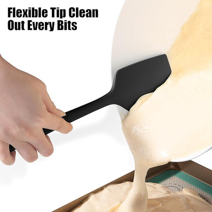 2-Piece Silicone Scraper & Spoon Spatulas: Doosu 600°F Heat Resistant Food - Image 6