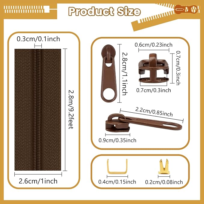 DOITEM 3 mm Nylon Endless Zipper Set - Image 3