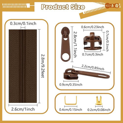 DOITEM 3 mm Nylon Endless Zipper Set - Image 3