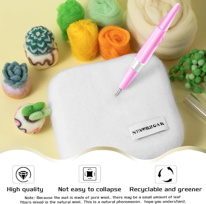 NFAMRZCAR Needle Felting Mat, Instruction - Image 6