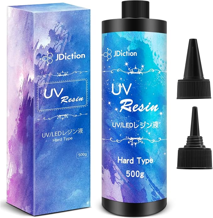 JDiction UV Resin, 500g Upgrade Ultraviolet Epoxy Resin Crystal Clear Hard Glue by JDiction