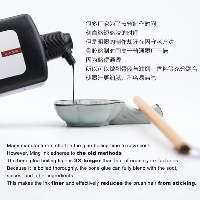 Calligraphy and Sumi Liquid Ink, Traditional Black Sumi Ink - Image 4