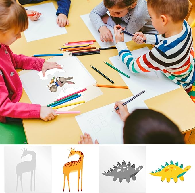 FSWCCK 25 Pcs 10mil 12 x 12 Inch Milky Translucent PET Blank Stencil Sheets - Image 6