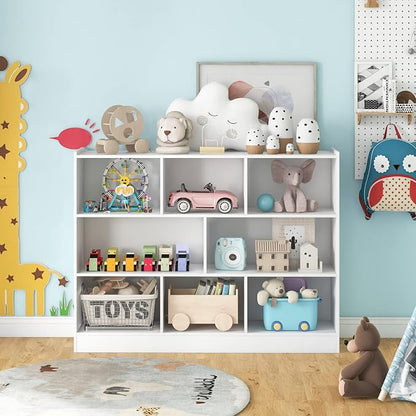 Toy Storage Organizer, 3-Tier Kids Bookshelf, 8 Cube Kids' Bookcases, Cabinets - Image 2