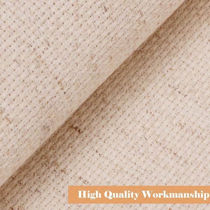 Caydo 6 Pieces Aida Cloth 14 Count Linen Cross Stitch Fabric Embroidery Fabric - Image 3