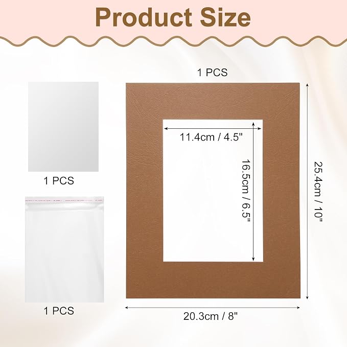 uxcell Picture Mats, 8 x 10 Mat Board Center - Image 2