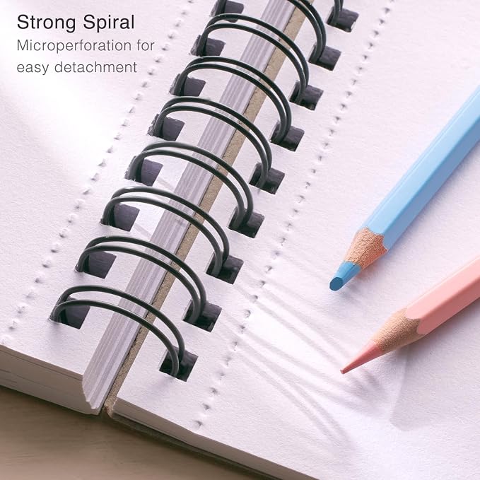 ARTISTIC EYE 5.5X8.5” Premium Sketch Book Set, Spiral Bound, Acid-Free Drawing - Image 5