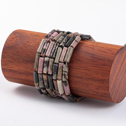 Natural Rhodochrosite Cylinder Tube Beads 4x13mm 38cm/str Loose Semi Gemstone - Image 5