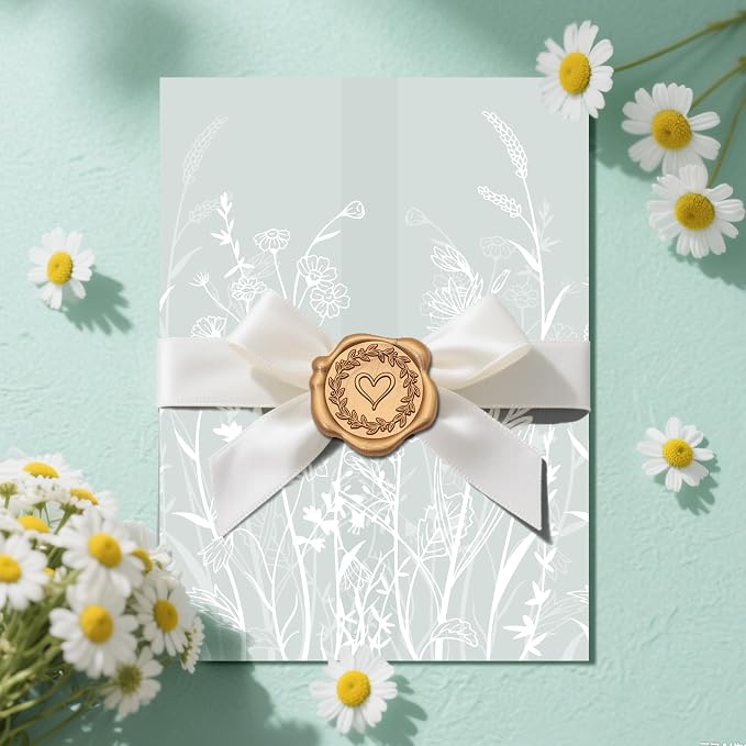 SWANGSA 100 Sets Wedding Invitations Wraps, Vellum Jackets - Image 5