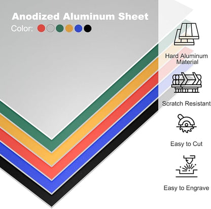 PATIKIL 3.3x2.1x1/32inch Anodized Aluminum Sheet Set - Image 3