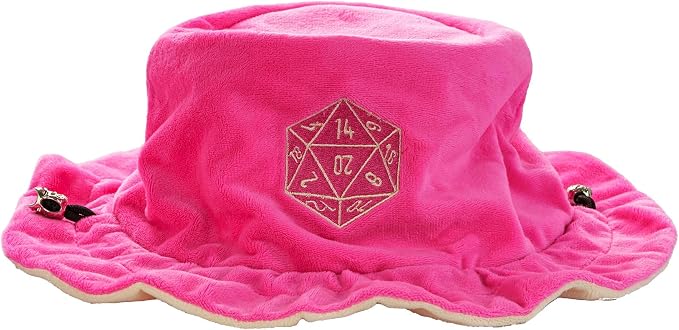 Large Dice Bags with Pockets Pink Storage Bag D20 Logo - Image 7