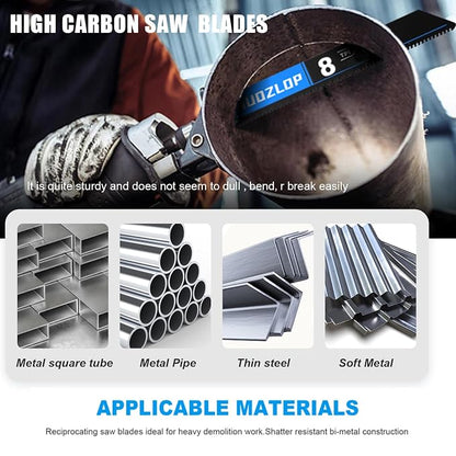 3 Pack 6 inch Reciprocating Saw Blades Set，8 TPI High Carbon Saw Blades - Image 6