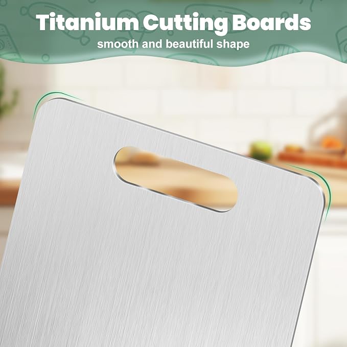 Titanium Cutting Board Set of 3, Premium Non-Slip, Food-Grade, Knife-Friendly - Image 7