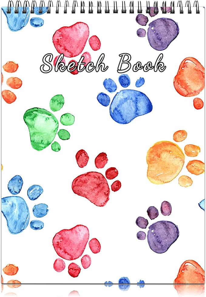 Cabreche Cute Sketchbook Top Spiral Bound Sketch Pad, 9 x 12 inch, 100GSM Thick by Cabreche