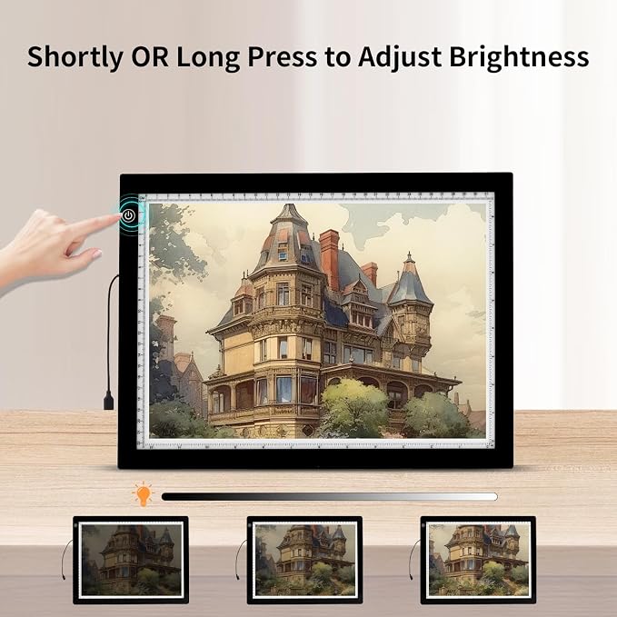 A4 LED Light Box for Tracing, elice Artist Drawing Lightbox Light Table Light - Image 4