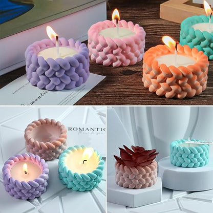 Wehous 2PCS Knot Shape Tealight Holder Mold, Unique 3D Candle Holder Silicone - Image 7